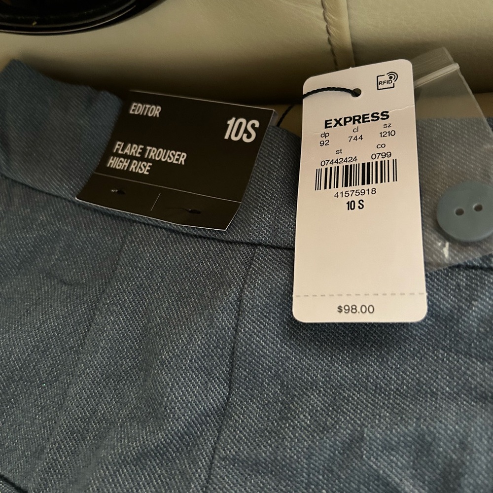 Express Blue Flare Trousers